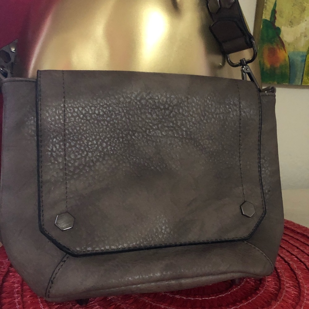 Gray crossbody.